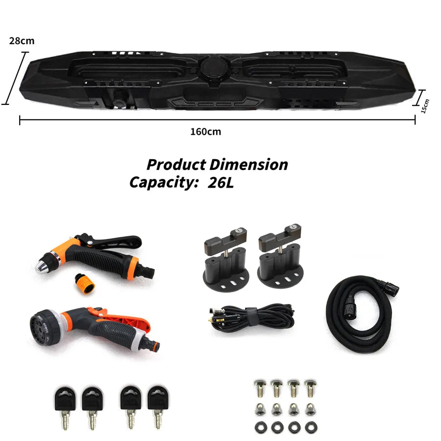 TRAILMAX TREKFLOW WATER TANK – 4x4 ROOF RACK & TUB RACK WATER STORAGE