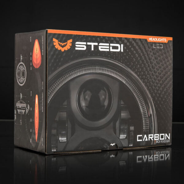 stedi 7-inch carbon black led headlight