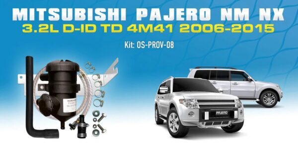 WESTERN FILTERS MITSUBISHI PAJERO NM NX 4M41 3.2L DID 2006-2015 - PROVENT OIL CATCH CAN KIT