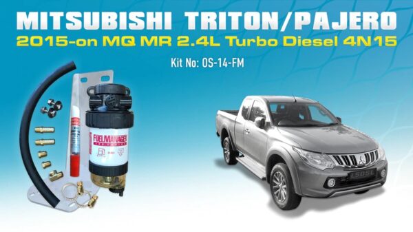 WESTERN FILTERS MITSUBISHI TRITON MQ MR 2.4L 4N 2015-2023/ PAJERO SPORTS 2016-2023 QE MY16 - FUEL MANAGER PRE FILTER WATER SEPARATOR KIT