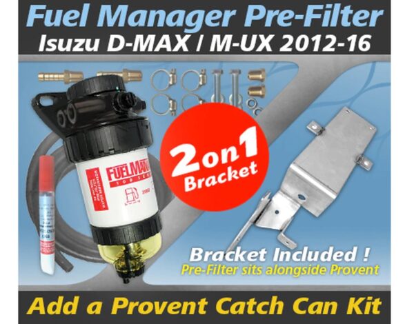 WESTERN FILTERS COMPANION TO PROVENT DUAL BRACKET KIT: D-MAX MU-X 4JJ1 TCX 3.0L TD 4CYL. 2012 - 2016