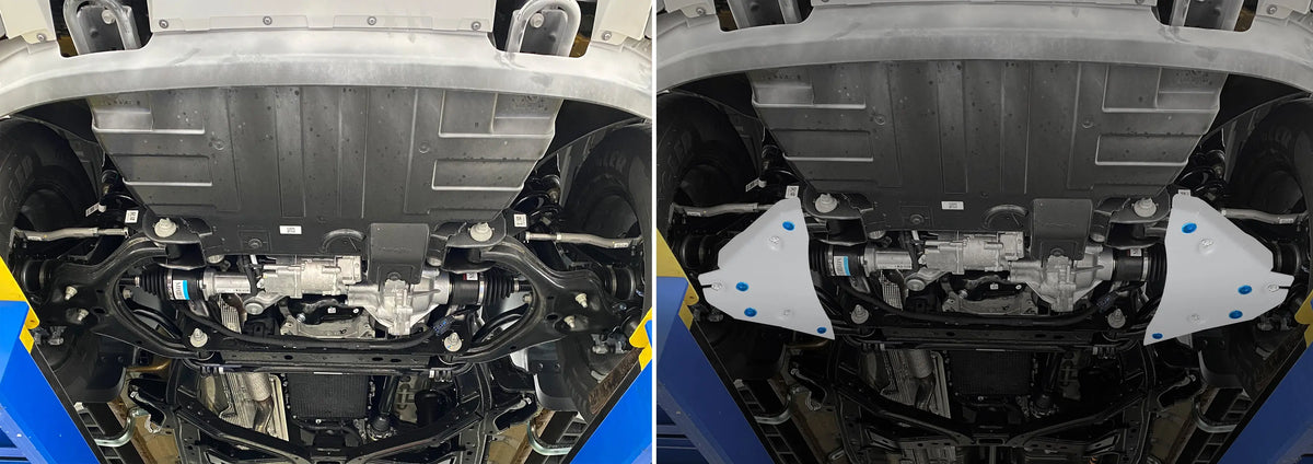 RIVAL 4X4 ALLOY LOWER CONTROL ARM BASH PLATES - FORD NEXT GEN RANGER/EVEREST/VW AMAROK 2023+