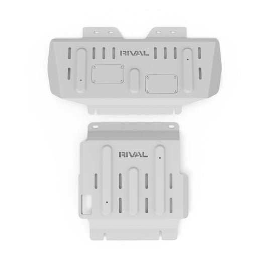 RIVAL 4X4 ALLOY SET OF 2 BASH PLATES - ENGINE & RADIATOR - NISSAN PATROL Y62