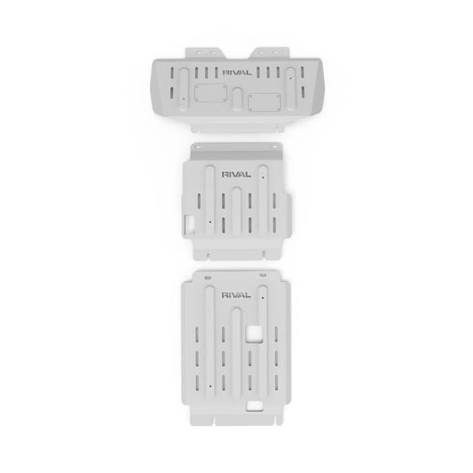 RIVAL 4X4 ALLOY SET OF 3 BASH PLATES - ENGINE, RADIATOR & TRANSMISSION - NISSAN PATROL Y62