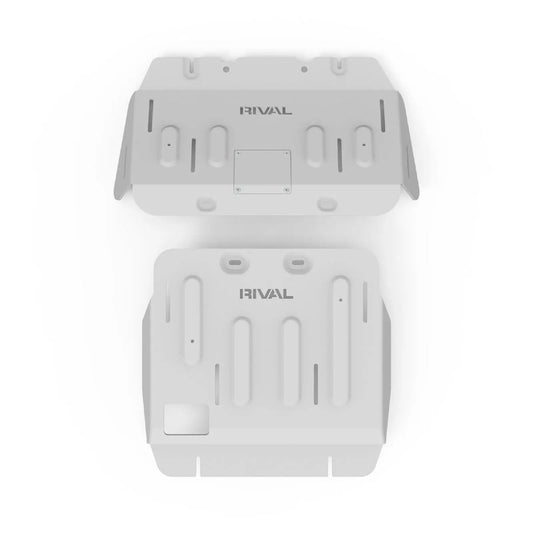 RIVAL 4X4 ALLOY SET OF 2 BASH PLATES - ENGINE & RADIATOR - NISSAN PATROL Y63