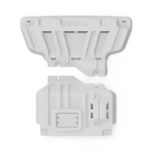 RIVAL 4X4 ALLOY SET OF 2 BASH PLATES - RADIATOR & ENGINE - FORD NEXT GEN RANGER/EVEREST/VW AMAROK 2023+