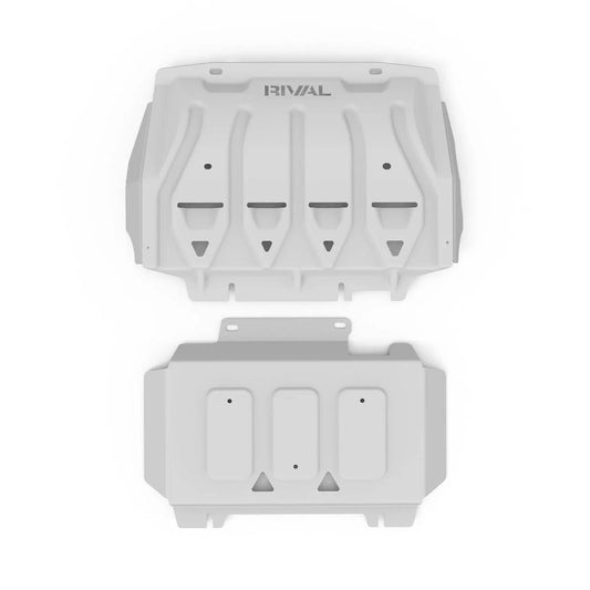 RIVAL 4X4 ALLOY SET OF 2 BASH PLATES - RADIATOR & ENGINE - FORD RANGER 2012-2022
