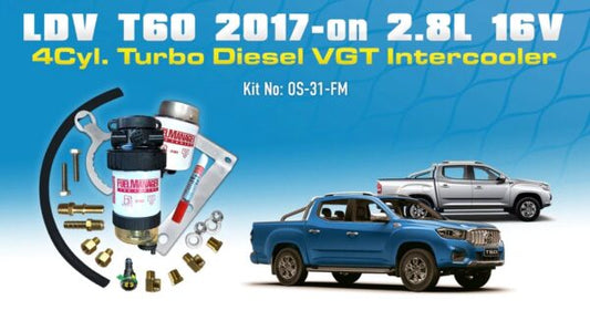 WESTERN FILTERS LDV MAXUS T60 2.8L TURBO DIESEL 4CYL. VGT INTERCOOLER - FUEL MANAGER PRE FILTER KIT WITH WF FILTER REMOVAL TOOL