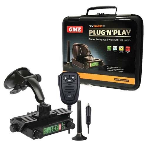 GME TX3120SPNP UHF CB RADIO 5 WATT SUPER COMPACT PLUG’N’PLAY KIT WITH SCANSUITE