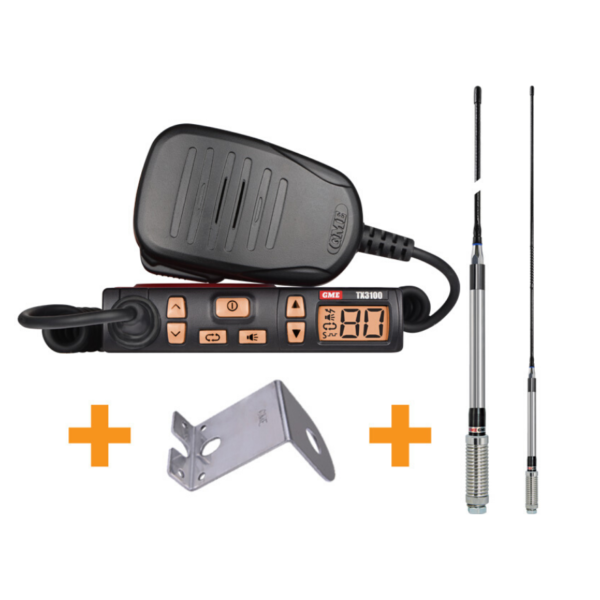 GME TX3100VP UHF CB RADIO 5 WATT SUPER COMPACT STARTER KIT