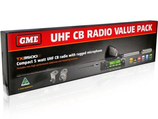 GME TX3500SVP UHF CB RADIO 5 WATT COMPACT VALUE PACK