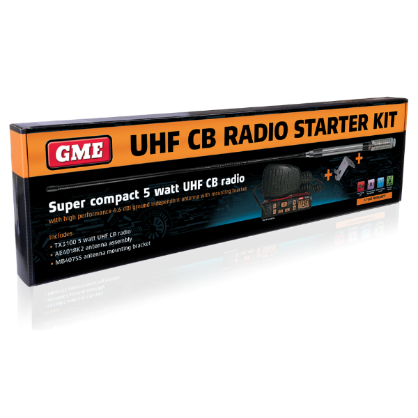 GME TX3100VP UHF CB RADIO 5 WATT SUPER COMPACT STARTER KIT